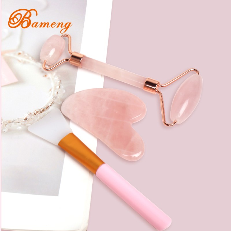 Jade Roller Manufacturer - Rose Quartz Gua Sha Massager