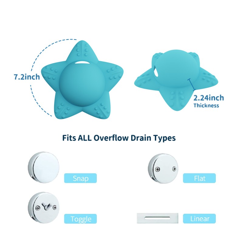 Bathtub Drain Cover Supplier - Silicone Overflow Stopper
