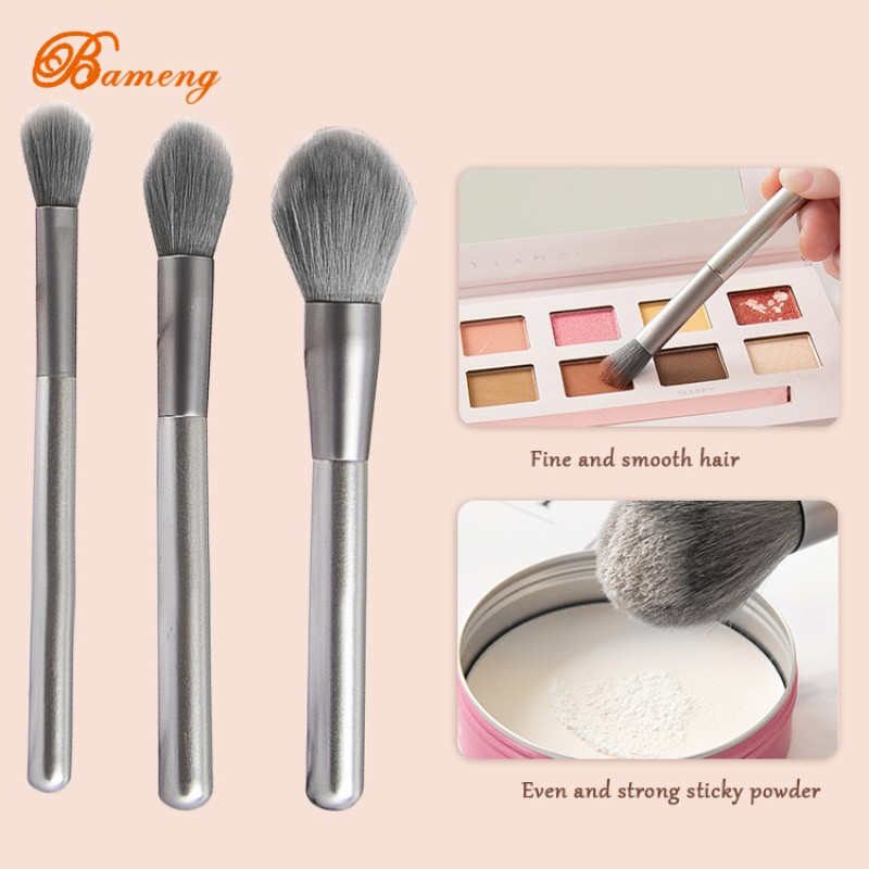 Makeup Brush Set Supplier - 8 Pcs Silver With Case