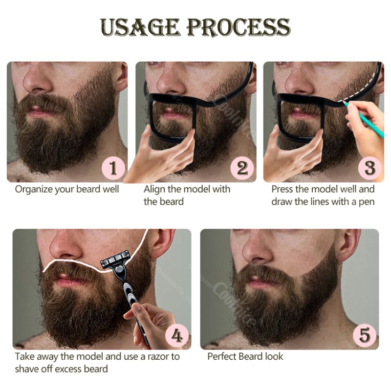Beard Shaping Tool Factory - Men's Silicone Template