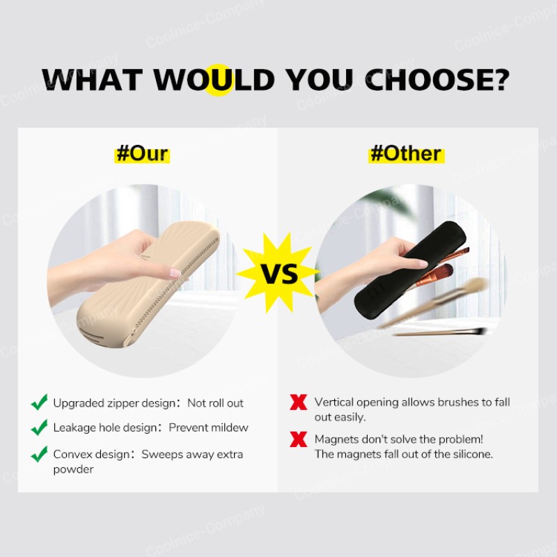 Makeup Brush Bag Manufacturer - Zip Storage Silicone