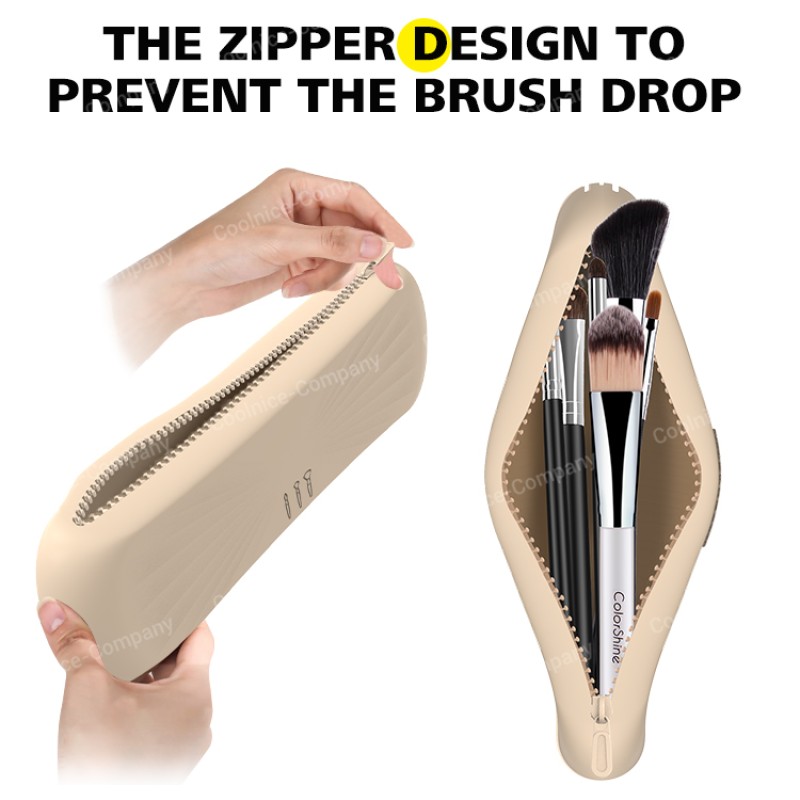 Makeup Brush Bag Manufacturer - Zip Storage Silicone