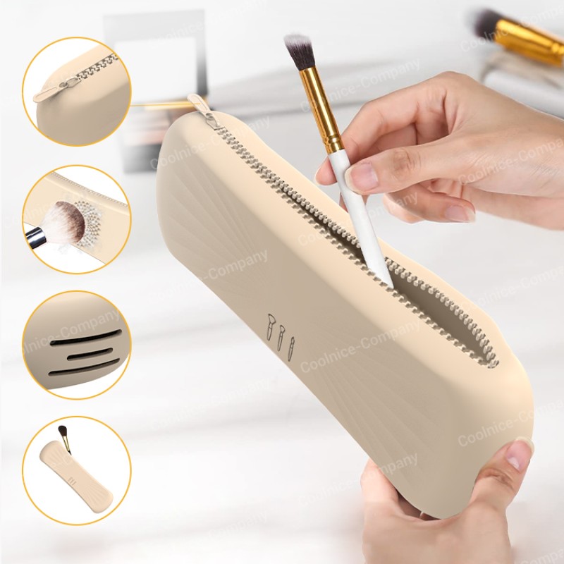 Makeup Brush Bag Manufacturer - Zip Storage Silicone