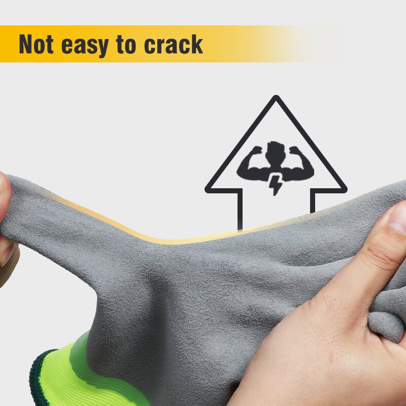 XL Double-Coated Latex Gloves Manufacturer - 15G Polyester Black Rubber Waterproof Winter Work Cotton Cold Proof Half-Coated