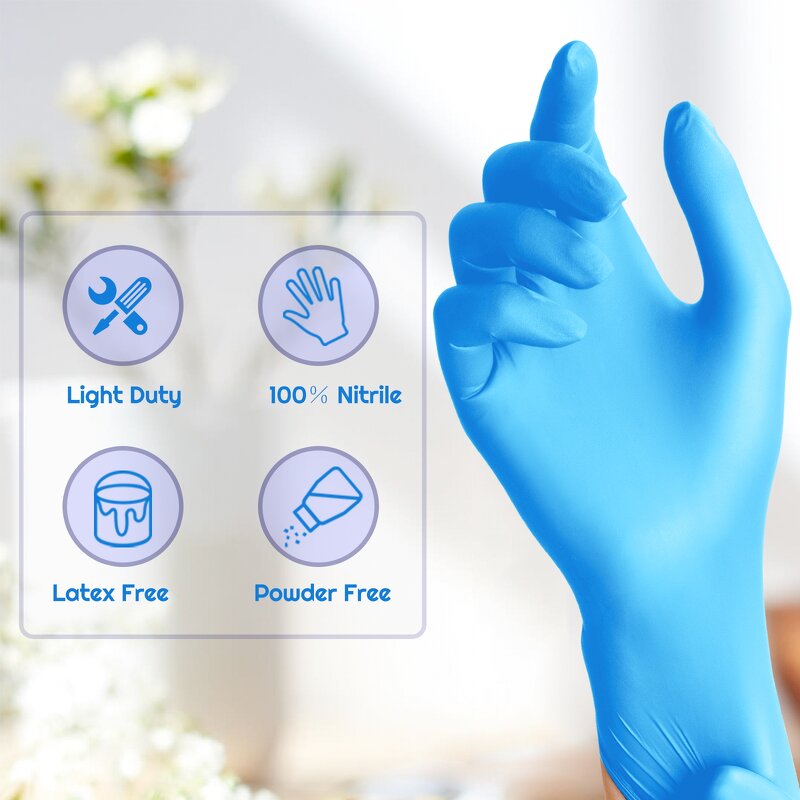 Blue White Black Nitrile Gloves Manufacturer - Cheap Powder Free Food Grade Disposable Wholesale Price 100% Nitrile