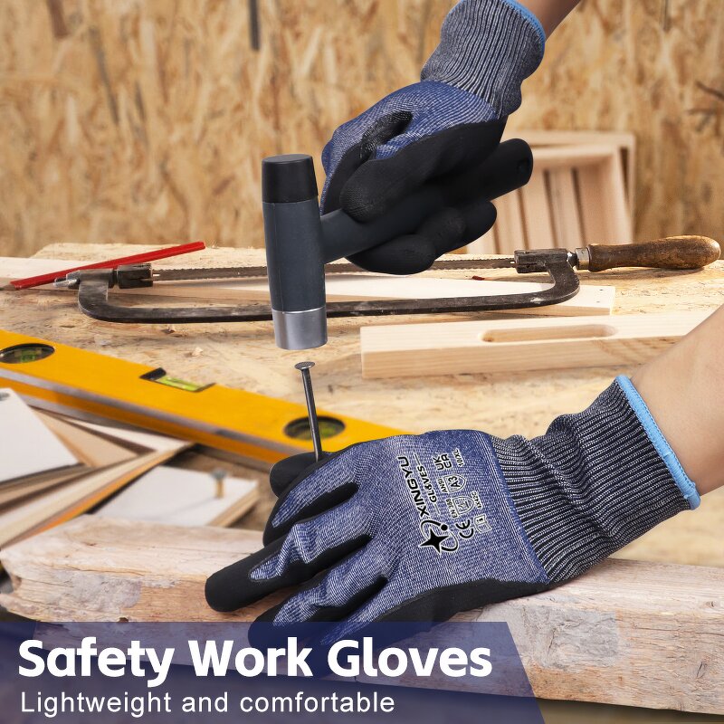 Protective Work Gloves Manufacturer - Cheap Hppe Nitrile Foam Cut-Resistant Oil & Anti-Static Hand Protection Safety Work