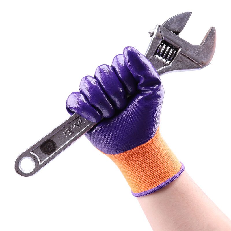 13-Gauge Nitrile-Coated Polyurethane Work Gloves Manufacturer - Factory Safety Nitrile-Coated with Oil Grip Hand Arm Protection