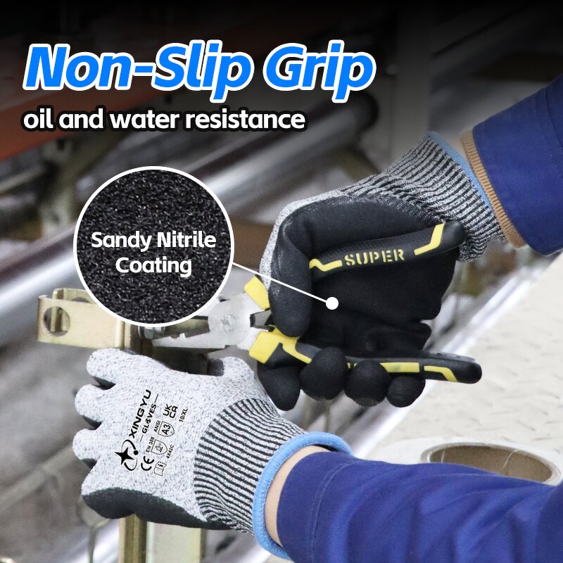 HPPE Nitrile Coated Garden Gloves Manufacturer - Cut Resistant Gloves Level 4 Anti Cut ODM/OEM Support Cut Resistant Work Safety