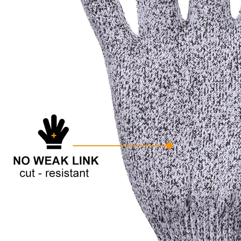 XL Safety Work Gloves Manufacturer - Anti-Cut Level 5 Top Abrasion Resistance Non-Slip Welding Latex Protective Made HPPE Cotton