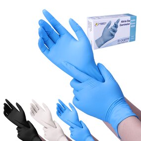 Blue White Black Nitrile Gloves Manufacturer - Cheap Powder Free Food Grade Disposable Wholesale Price 100% Nitrile