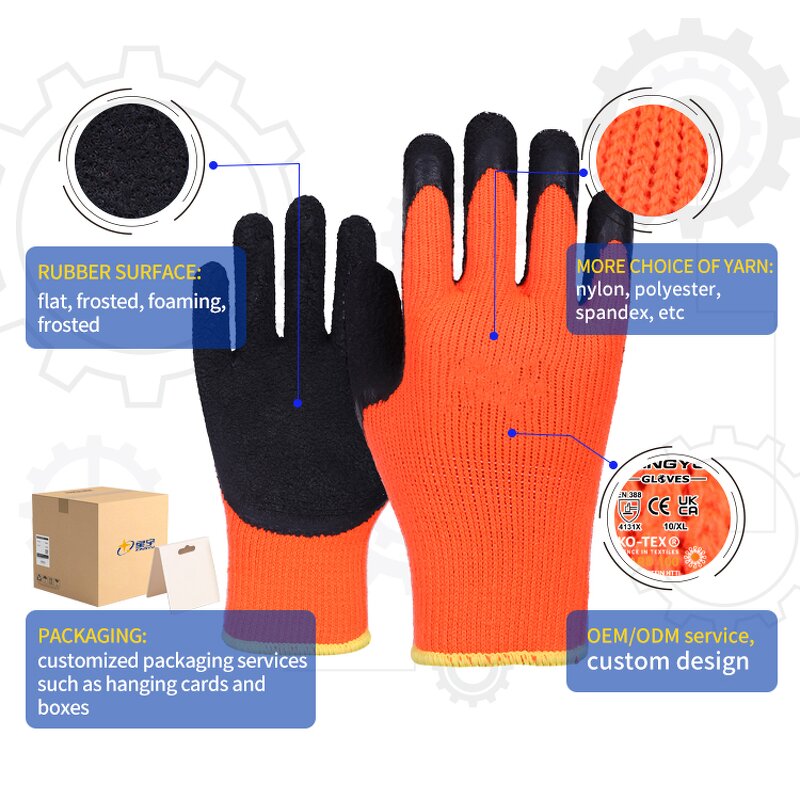 Men's Warm Winter Work Gloves Manufacturer - Anti-Slip and Anti-Cut Safety for Fishing & Work