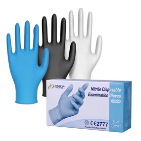 5Mil Disposable Nitrile Gloves Manufacturer - Powder Free Industrial Blue Wholesale Powder Free Waterproof Disposable