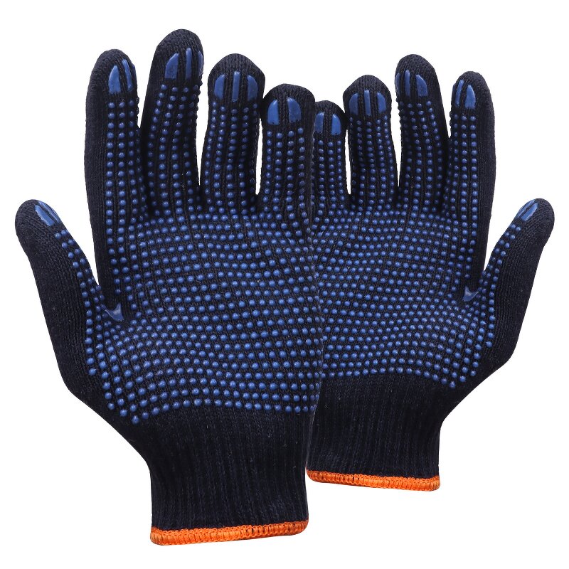 7 Gague Safety Cotton Thread Gloves Manufacturer - Wholesale Hand Work Safety Cotton Working Pvc Dots Safety