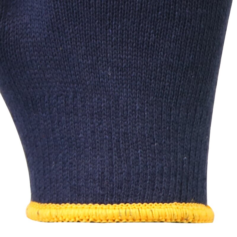 Blue Black Double-Sided Dotted Gloves Manufacturer - Cotton PVC Polyester Fabric Sweat Absorbing Anti-Cut Anti-Slip Brick Safety