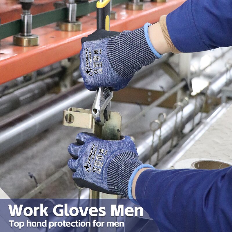 En388 Customizable Nitrile Foam Coated Gloves Manufacturer - Cut Resistant Work Gloves HPPE Construction Hand Safety Protection