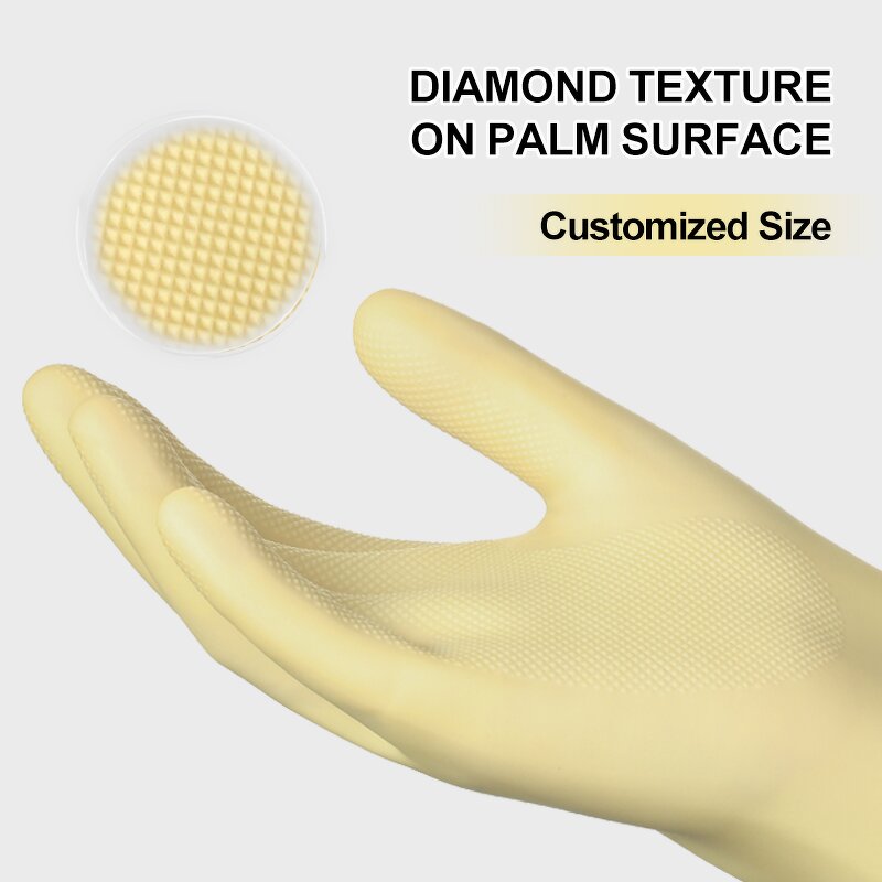 Best Latex Dishwashing Work Gloves Manufacturer - House Home Cleaning Yellow Kitchen Household
