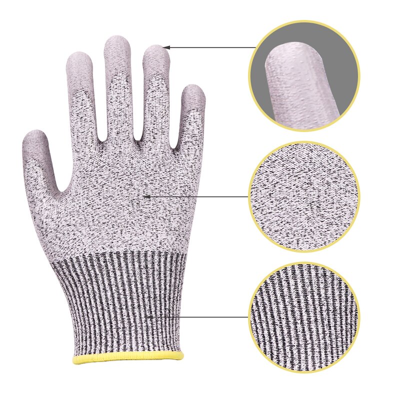 13 Gauge HPPE Fiber Glass Fiber Safety PPE Work Gloves Manufacturer - Bulk for Car PU Coating Cut-resistant