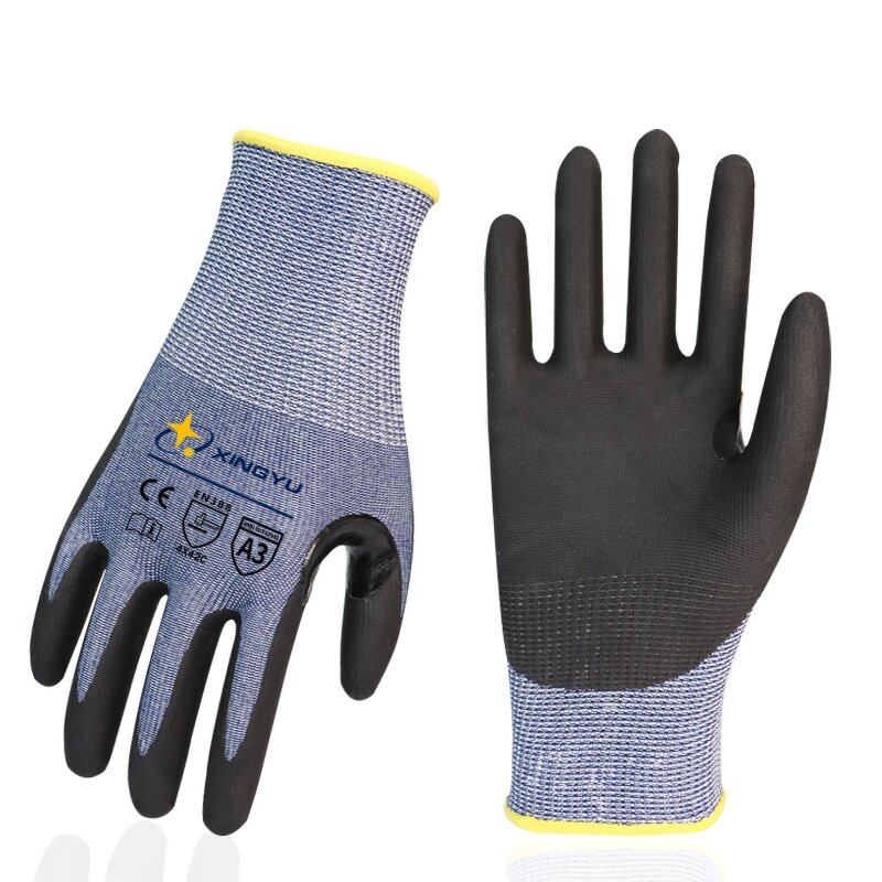 Protective Work Gloves Manufacturer - Cheap Hppe Nitrile Foam Cut-Resistant Oil & Anti-Static Hand Protection Safety Work