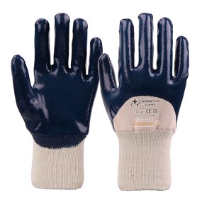 Hot Selling 3/4 Coated Knit Wrist Glove Manufacturer - Heavy Duty Nitrile with Cotton Jersey Anti-Heat Function
