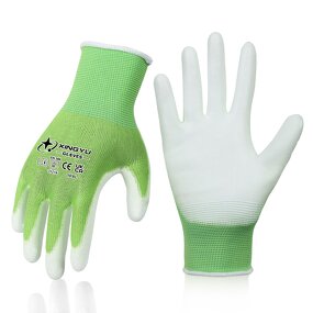4131X EN388 13G Polyester PU Coated Gloves Manufacturer - Wholesale XL Size Waterproof PU Fabric Garden Work Safety