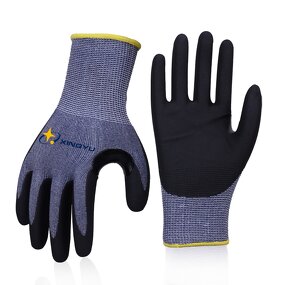 Ultra-Fine Foamed HPPE Safety Work Gloves Manufacturer - Knitted Nylon Latex Tiger Mouth Reinforcement XL General Purpose Soft Breathable Lined