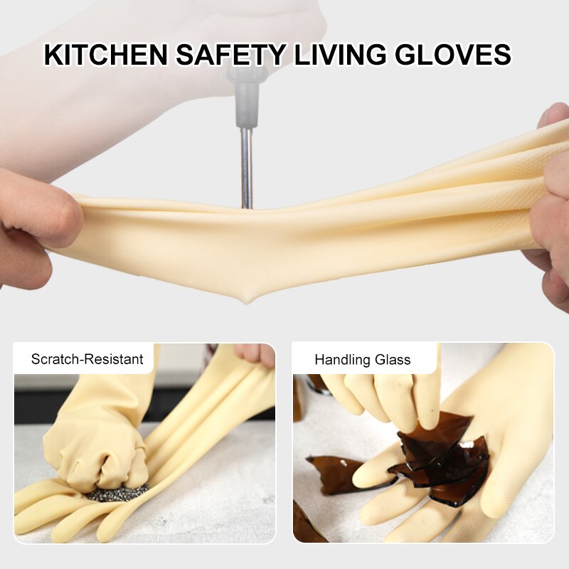 Best Latex Dishwashing Work Gloves Manufacturer - House Home Cleaning Yellow Kitchen Household