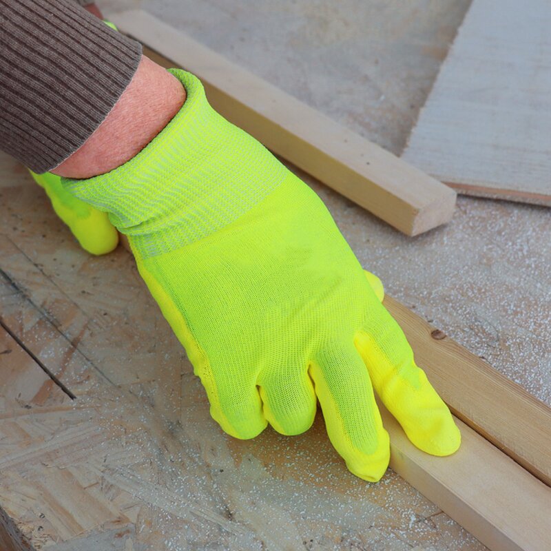 Level 5 Anti Cut Gloves Manufacturer - Garden Gloves HPPE PU Coated Cut Resistant Work Safety
