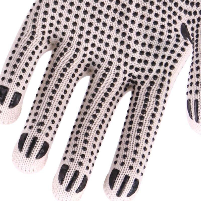 Wholesale Comfortable Anti Slip Work Gloves Manufacturer - Polyester White PVC Dotted Cotton Knitted Safety PVC Dot