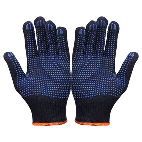 Best Wholesale Price PVC Dotted Work Gloves Manufacturer - Custom Dipped Safety Cotton Cloth Working Anti Slip PVC Dot Safety