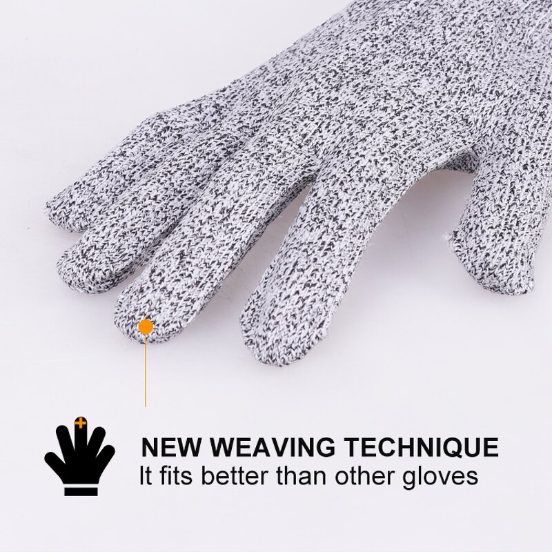 XL Safety Work Gloves Manufacturer - Anti-Cut Level 5 Top Abrasion Resistance Non-Slip Welding Latex Protective Made HPPE Cotton