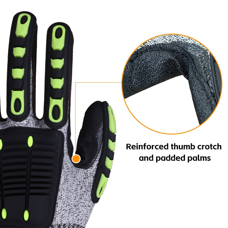 HPPE Anti Impact Nitrile Safety Protective Gloves Manufacturer - Leather Protective TPR Anti Impact Mechanical Hand Gloves