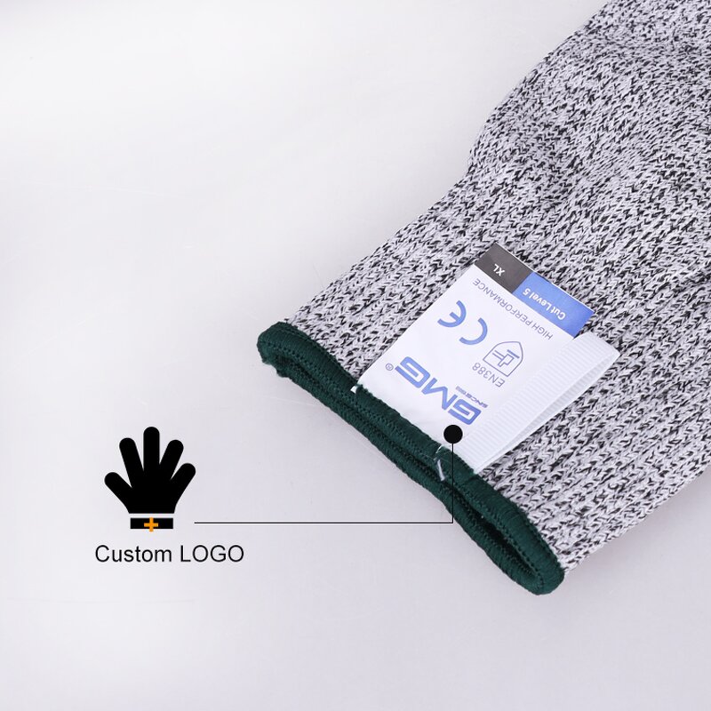 XL Safety Work Gloves Manufacturer - Anti-Cut Level 5 Top Abrasion Resistance Non-Slip Welding Latex Protective Made HPPE Cotton