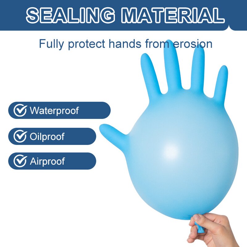 100PCS/Box 4Mil Blue Disposable Nitrile Gloves Manufacturer - Powder Free Anti-Slip Wholesale Housework Disposable