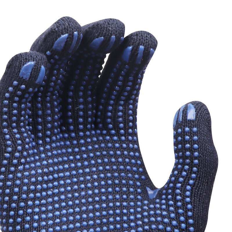 Cotton Knitted PVC Gloves with Dotted Rubber Grip Manufacturer - PVC Dotted Cotton Working Hand Dotted Construction Work Safety