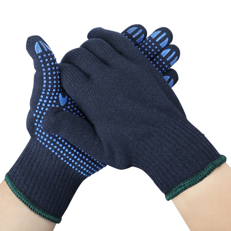 Blue Cotton PVC Dots Gloves Manufacturer - Anti-Slip Cotton PVC Dots Safety Household Garden Construction Food Safety Work