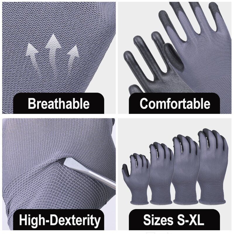 Hot Selling Anti-Slip Work Gloves Manufacturer - Low Price Safety PU Coated Machinery Labor Garden Working