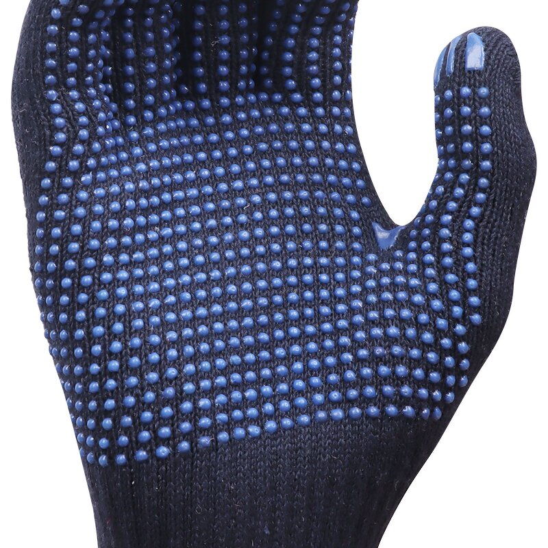 Blue Cotton PVC Dots Gloves Manufacturer - Anti-Slip Cotton PVC Dots Safety Household Garden Construction Food Safety Work