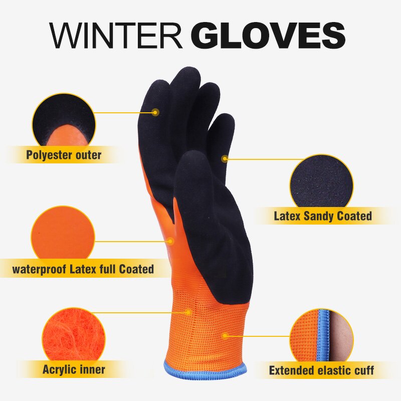 Anti-Slip Winter Work Hand Gloves Manufacturer - Warm Cold Resistance Winter Warm Cold Proof Warm Work Safety