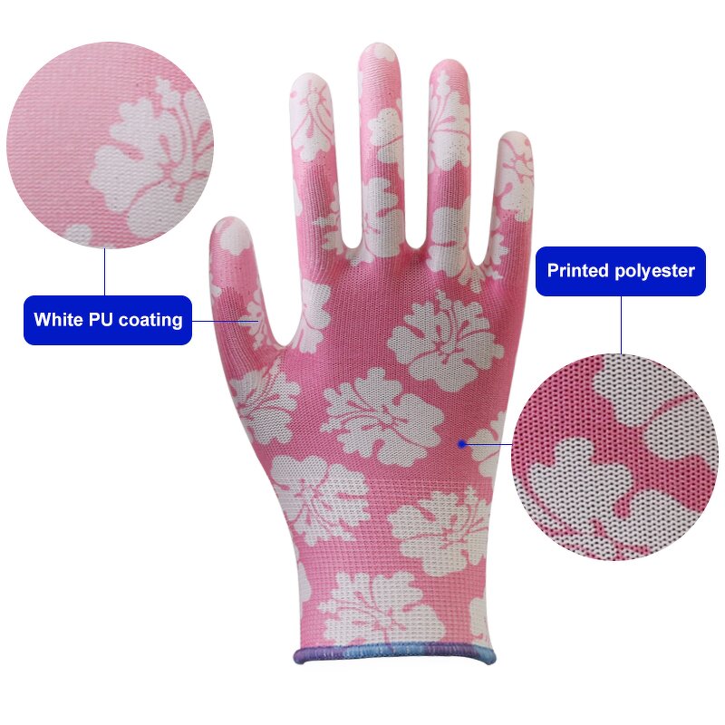 Men's Garden Work Gloves Manufacturer - Polyester PU Coated Thorn Proof Safety with Nylon Lining XL Size