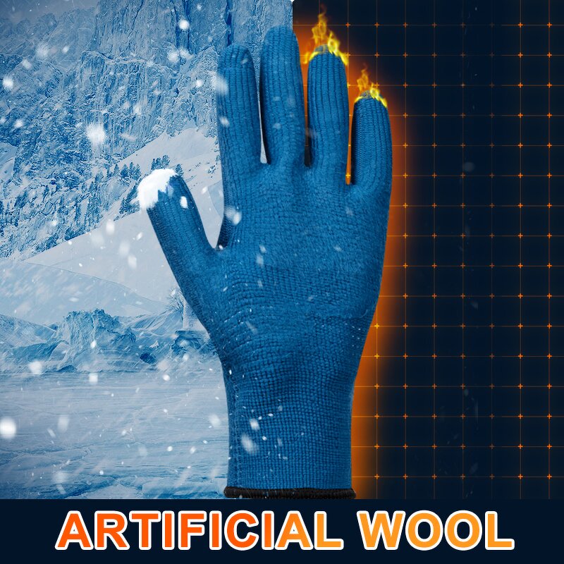 Low Temperature Cold Proof Warm Gloves Manufacturer - Warehouse Hand Warm with Logo Winter Warm Latex Coated Work Winter