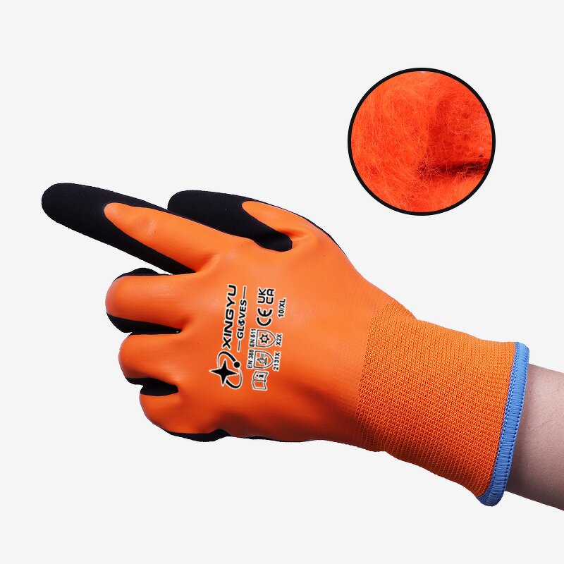 Men's Winter Thermal Gloves Manufacturer - Waterproof Latex Coated Work Protective Use Cold Resistance