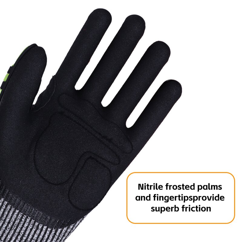 HPPE Anti Impact Nitrile Safety Protective Gloves Manufacturer - Leather Protective TPR Anti Impact Mechanical Hand Gloves