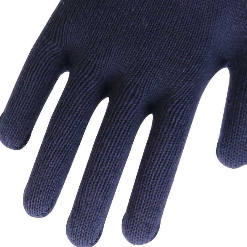 Blue Black Double-Sided Dotted Gloves Manufacturer - Cotton PVC Polyester Fabric Sweat Absorbing Anti-Cut Anti-Slip Brick Safety
