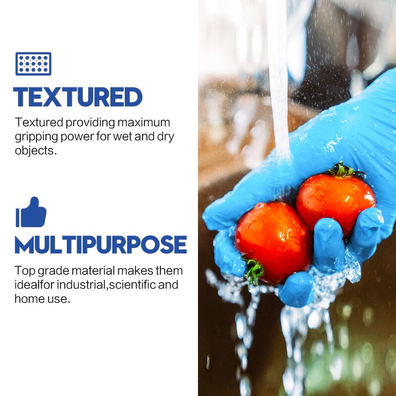 5Mil Disposable Nitrile Gloves Manufacturer - Powder Free Industrial Blue Wholesale Powder Free Waterproof Disposable