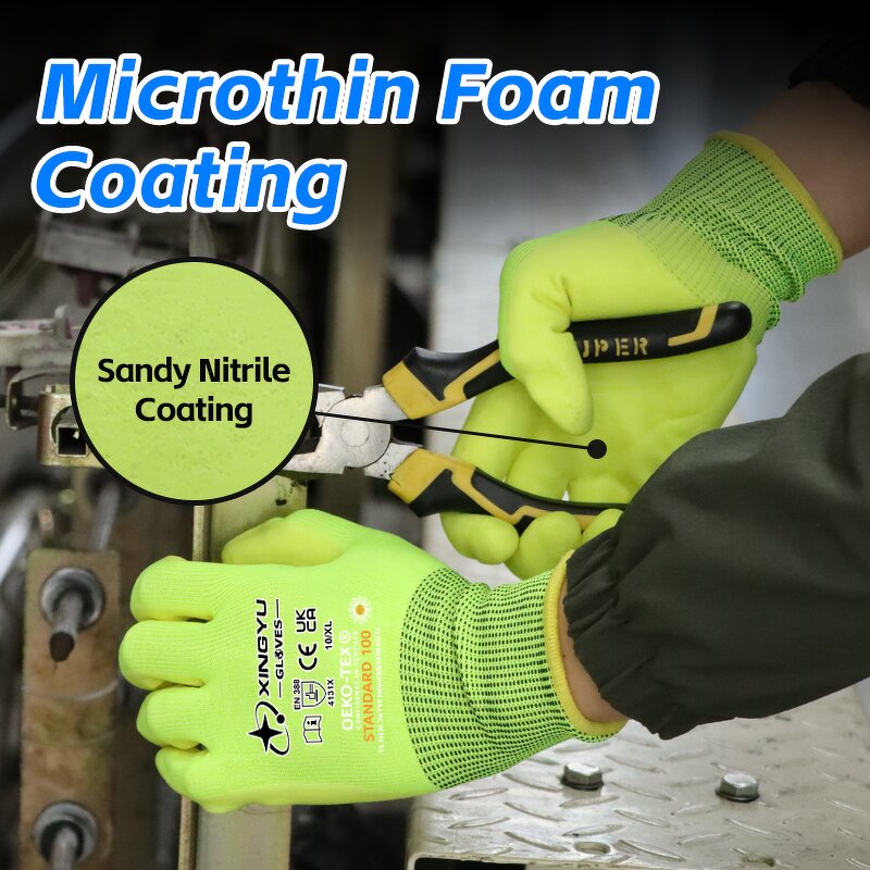 Nitrile Foam Anti-cutting Gloves Manufacturer - Anti Cut Gloves Level 5 Safety Nitrile Coated Work Cut Resistant