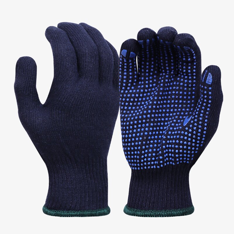 7 Gague Safety Cotton Thread Gloves Manufacturer - Wholesale Hand Work Safety Cotton Working Pvc Dots Safety