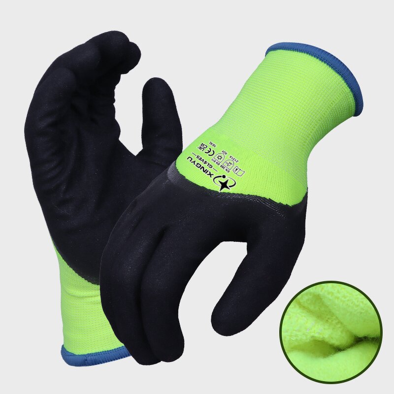 Heavy Duty Winter Work Gloves Manufacturer - Latex Coated Fishing with Cold Resistance Wholesale Safety