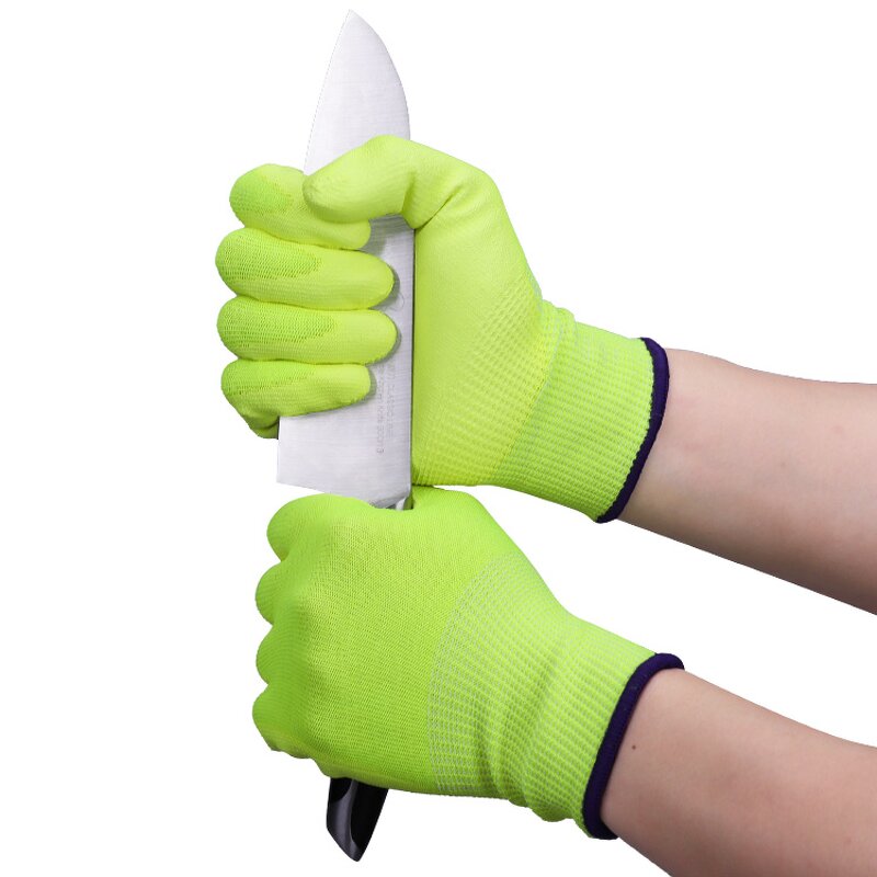 Level 5 Anti Cut Gloves Manufacturer - Garden Gloves HPPE PU Coated Cut Resistant Work Safety