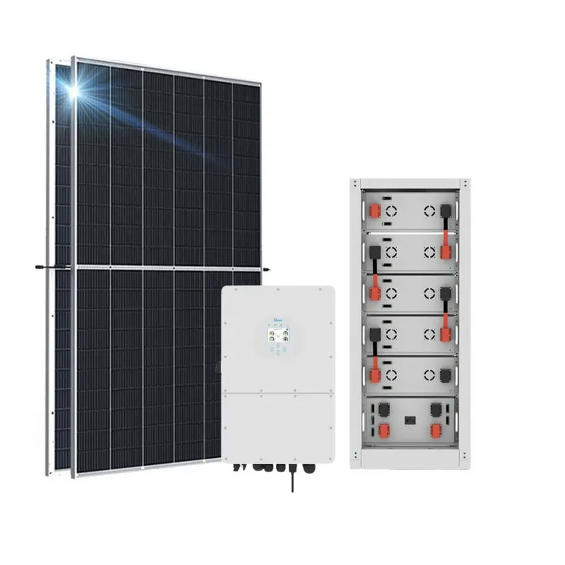 Solar Panel PV Module Manufacturer - Hybrid Off-Grid 5KW-15KW with 182 mm Black Frame Double Glazing
