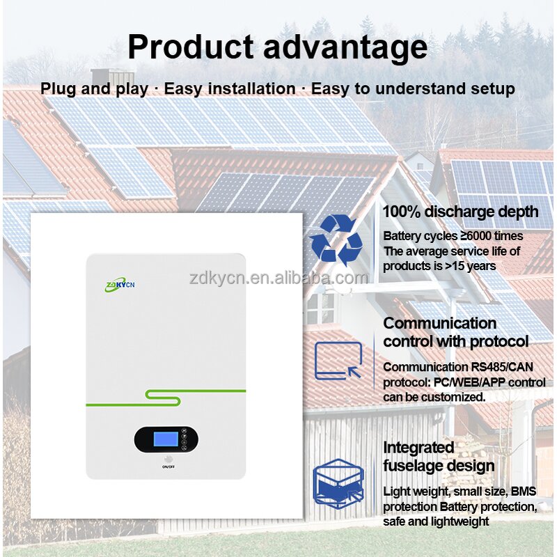 Solar Energy System Manufacturer - EU Best Seller 48v LiFePo4 5kWh-14.1kWh AC Wall Mounted